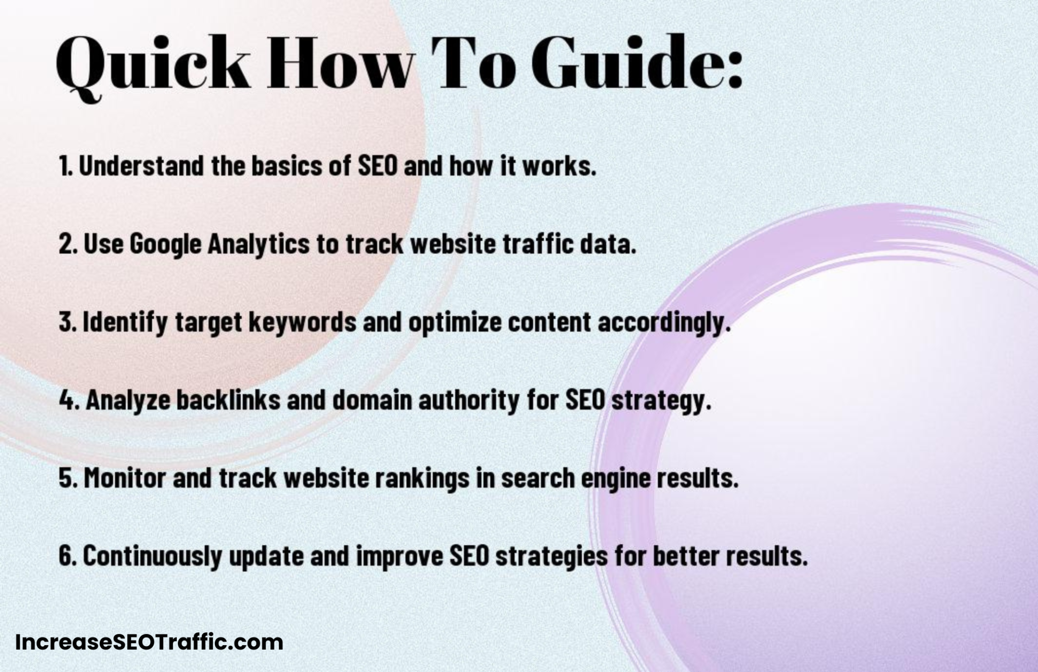 Increase SEO Traffic